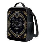 Vintage Taurus Zodiac Sign Print Crossbody Lunch Bag
