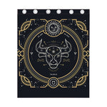Vintage Taurus Zodiac Sign Print Curtain