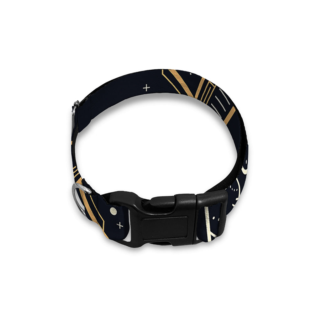 Vintage Taurus Zodiac Sign Print Dog Collar