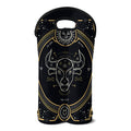 Vintage Taurus Zodiac Sign Print Double Neoprene Wine Tote