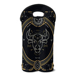 Vintage Taurus Zodiac Sign Print Double Neoprene Wine Tote
