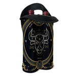 Vintage Taurus Zodiac Sign Print Double Neoprene Wine Tote