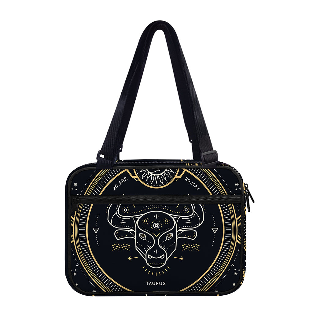Vintage Taurus Zodiac Sign Print Double Strap Bible Bag