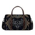 Vintage Taurus Zodiac Sign Print Duffel Bag