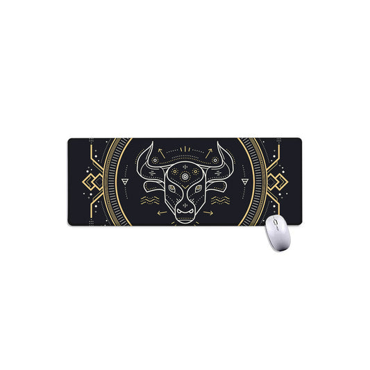 Vintage Taurus Zodiac Sign Print Extended Mouse Pad