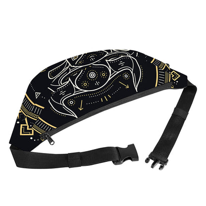Vintage Taurus Zodiac Sign Print Fanny Pack