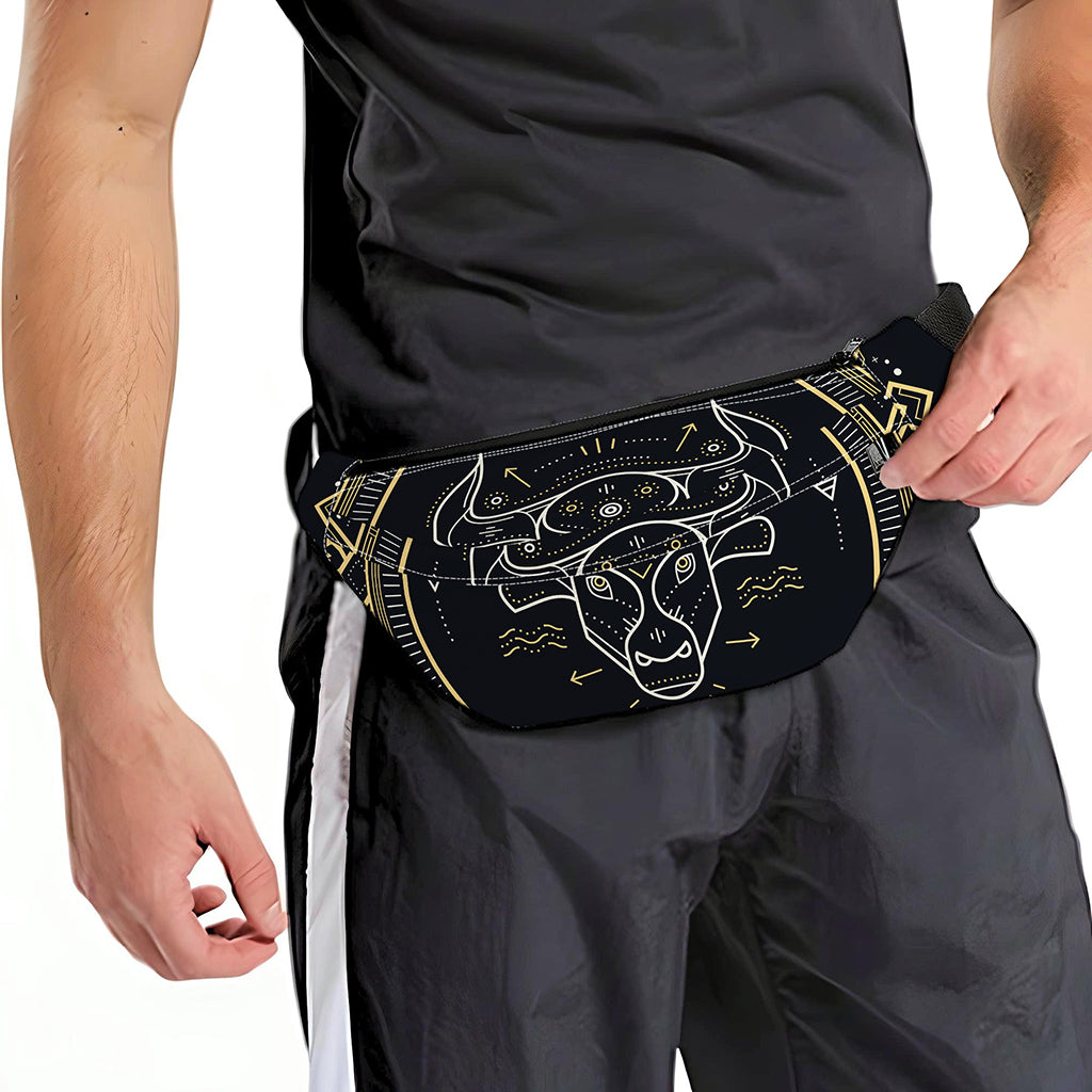 Vintage Taurus Zodiac Sign Print Fanny Pack