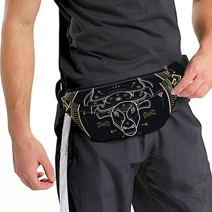 Vintage Taurus Zodiac Sign Print Fanny Pack