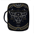 Vintage Taurus Zodiac Sign Print Front Pocket Bible Bag