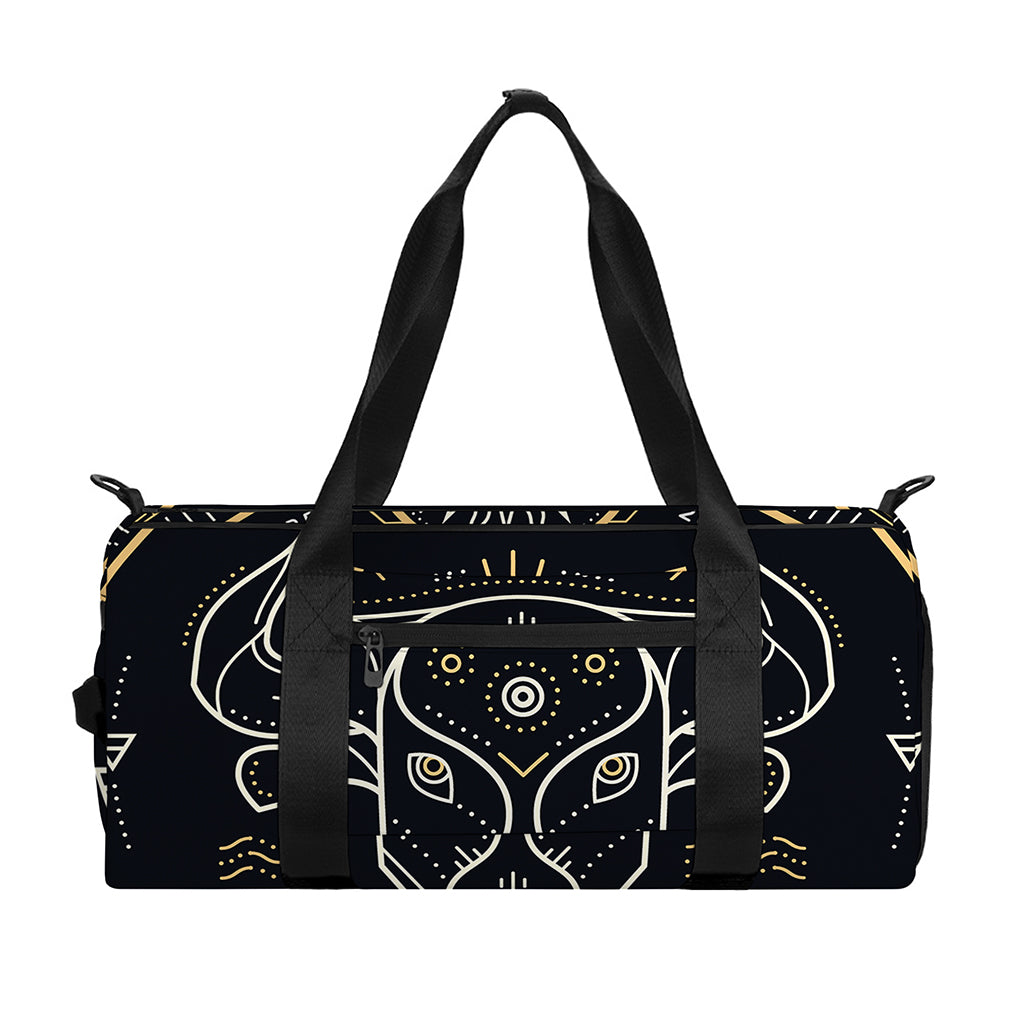 Vintage Taurus Zodiac Sign Print Gym Bag