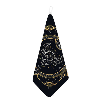 Vintage Taurus Zodiac Sign Print Hand Towel
