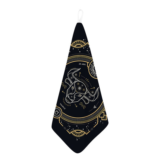 Vintage Taurus Zodiac Sign Print Hand Towel