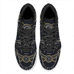 Vintage Taurus Zodiac Sign Print High Top Leather Sneakers