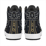 Vintage Taurus Zodiac Sign Print High Top Leather Sneakers