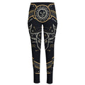 Vintage Taurus Zodiac Sign Print High-Waisted Pocket Leggings