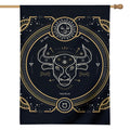 Vintage Taurus Zodiac Sign Print House Flag