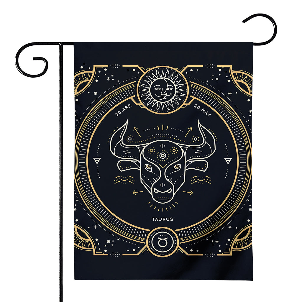 Vintage Taurus Zodiac Sign Print House Flag