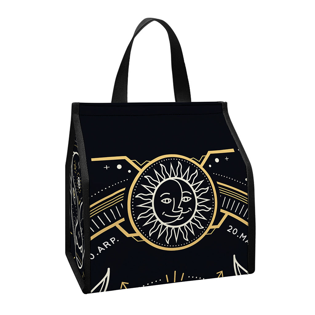 Vintage Taurus Zodiac Sign Print Insulated Lunch Tote