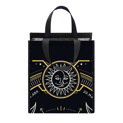 Vintage Taurus Zodiac Sign Print Insulated Lunch Tote