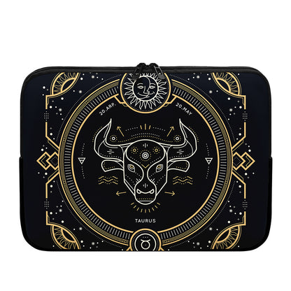 Vintage Taurus Zodiac Sign Print Laptop Sleeve