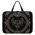 Vintage Taurus Zodiac Sign Print Laptop Sleeve With Handle