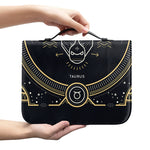 Vintage Taurus Zodiac Sign Print Leather Bible Cover