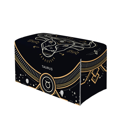 Vintage Taurus Zodiac Sign Print Leather Tissue Box Cover