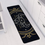 Vintage Taurus Zodiac Sign Print Long Kitchen Mat