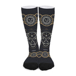 Vintage Taurus Zodiac Sign Print Long Socks