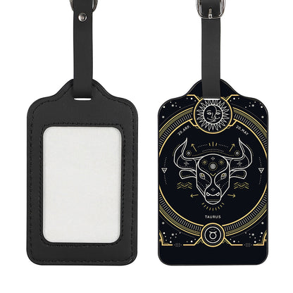 Vintage Taurus Zodiac Sign Print Luggage Tag
