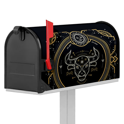 Vintage Taurus Zodiac Sign Print Mailbox Cover