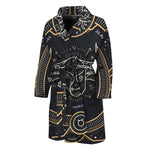 Vintage Taurus Zodiac Sign Print Men's Bathrobe