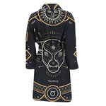 Vintage Taurus Zodiac Sign Print Men's Bathrobe