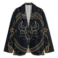 Vintage Taurus Zodiac Sign Print Men's Blazer