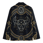 Vintage Taurus Zodiac Sign Print Men's Blazer