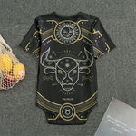Vintage Taurus Zodiac Sign Print Men's Bodysuit