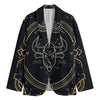 Vintage Taurus Zodiac Sign Print Men's Cotton Blazer