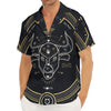 Vintage Taurus Zodiac Sign Print Men's Deep V-Neck Shirt