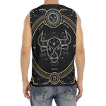 Vintage Taurus Zodiac Sign Print Men's Fitness Tank Top