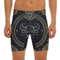 Vintage Taurus Zodiac Sign Print Men's Long Boxer Briefs