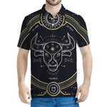 Vintage Taurus Zodiac Sign Print Men's Polo Shirt