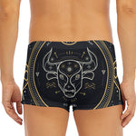 Vintage Taurus Zodiac Sign Print Men's Short Boxer Briefs