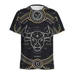 Vintage Taurus Zodiac Sign Print Men's Sports T-Shirt