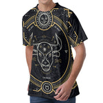 Vintage Taurus Zodiac Sign Print Men's Velvet T-Shirt