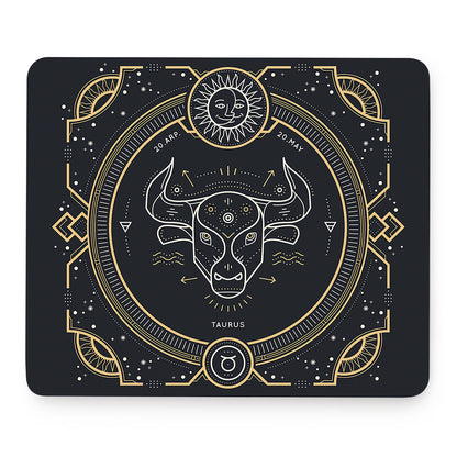 Vintage Taurus Zodiac Sign Print Mouse Pad