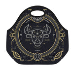 Vintage Taurus Zodiac Sign Print Neoprene Lunch Bag