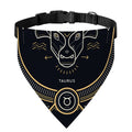 Vintage Taurus Zodiac Sign Print Over The Collar Dog Bandana