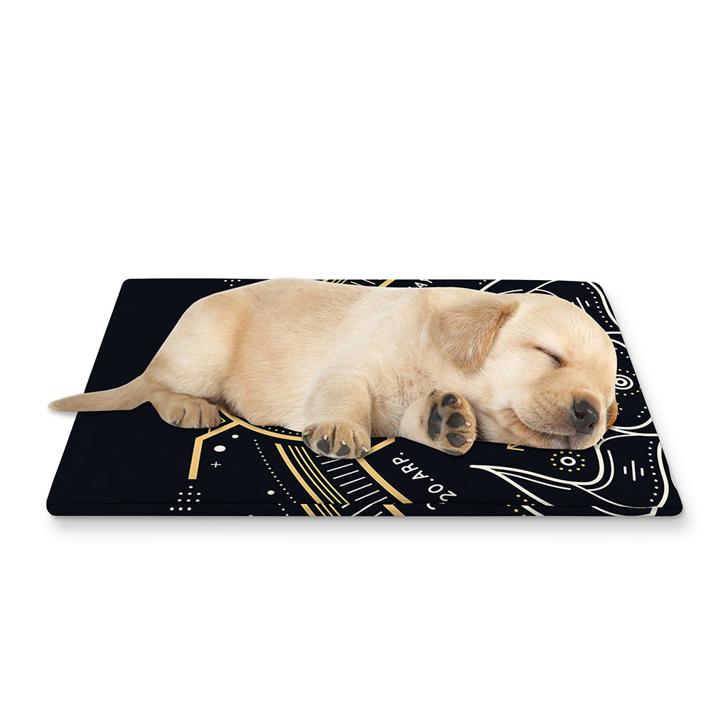 Vintage Taurus Zodiac Sign Print Pet Cooling Mat Cover