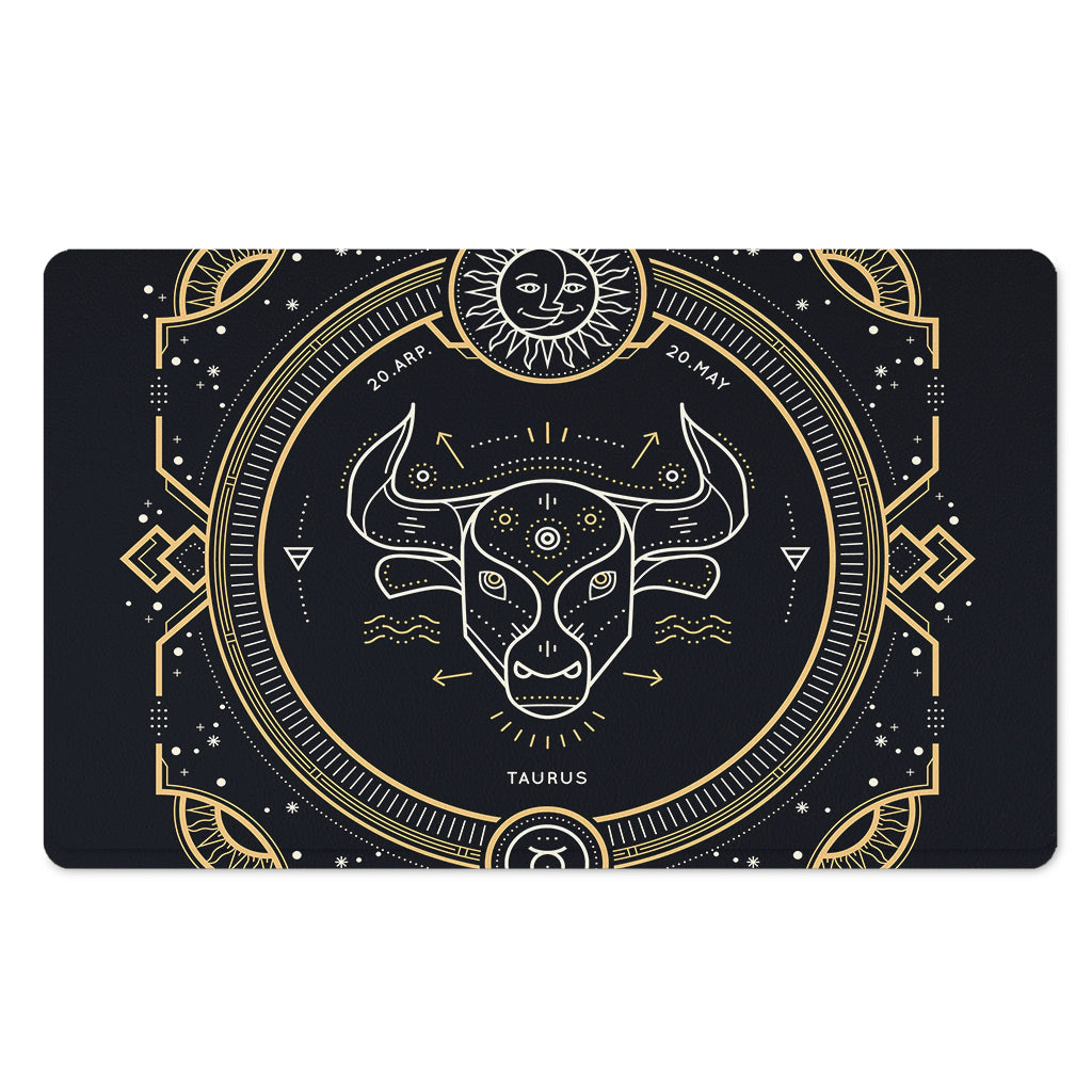 Vintage Taurus Zodiac Sign Print Polyester Doormat