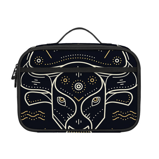 Vintage Taurus Zodiac Sign Print Portable Lunch Bag
